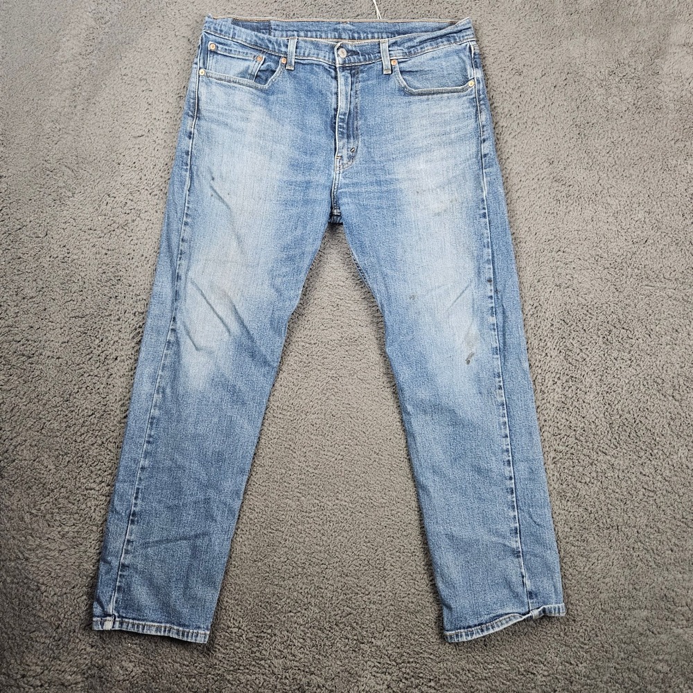 Levis 505 Regular Fit Jeans Mens W36 L30 Light Wash Denim Casual Classic